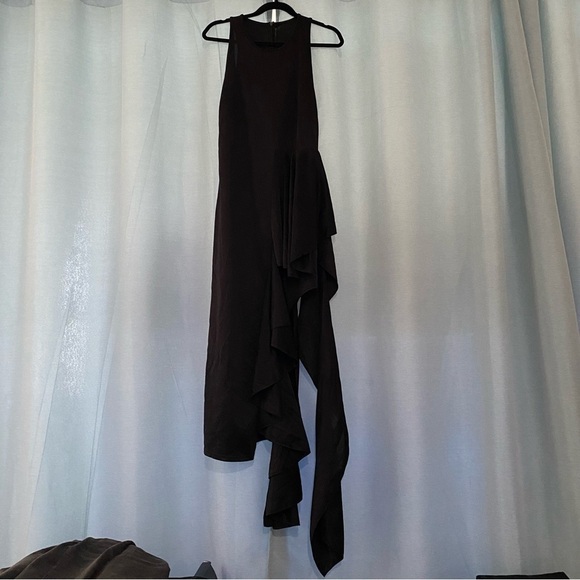 🎈Long Black elegant high low evening  formal witchycore dress - Picture 3 of 12